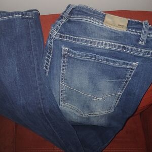 BKE Women's Straight Leg Jeans - Dark Blue